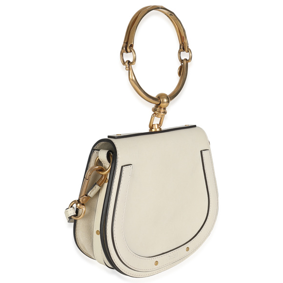Chloe White Leather Small Nile Bracelet Bag - Picture 3 of 7